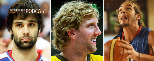 Milos Teodosic, Dirk Nowitzki, Joakim Noah