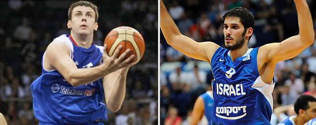 Novica Velickovic of Serbia, Omri Casspi of Israel